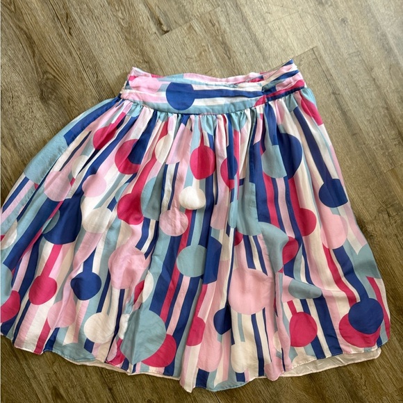 J. Peterman • Silk Polka Dot Twirl Skirt - Picture 2 of 11